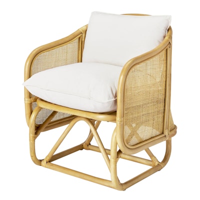 Threshold With Studio McGee Rialto Woven Rattan Barrel Back Chair With Cushion