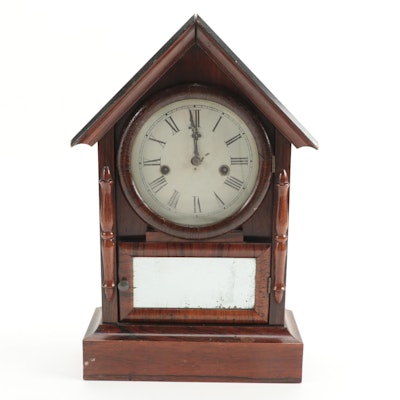 Waterbury Clock Co. Rosewood Mantel Clock, Late 19th Century