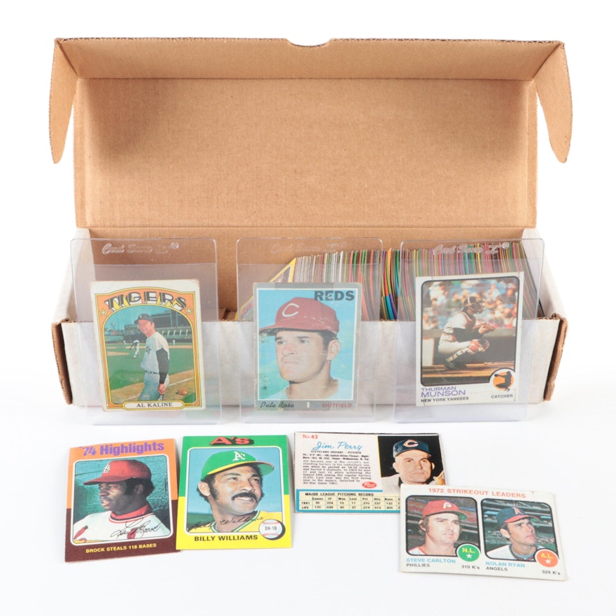 Topps, Other Baseball Cards with Rose, Brock, Kaline and More, 1960s–1970s