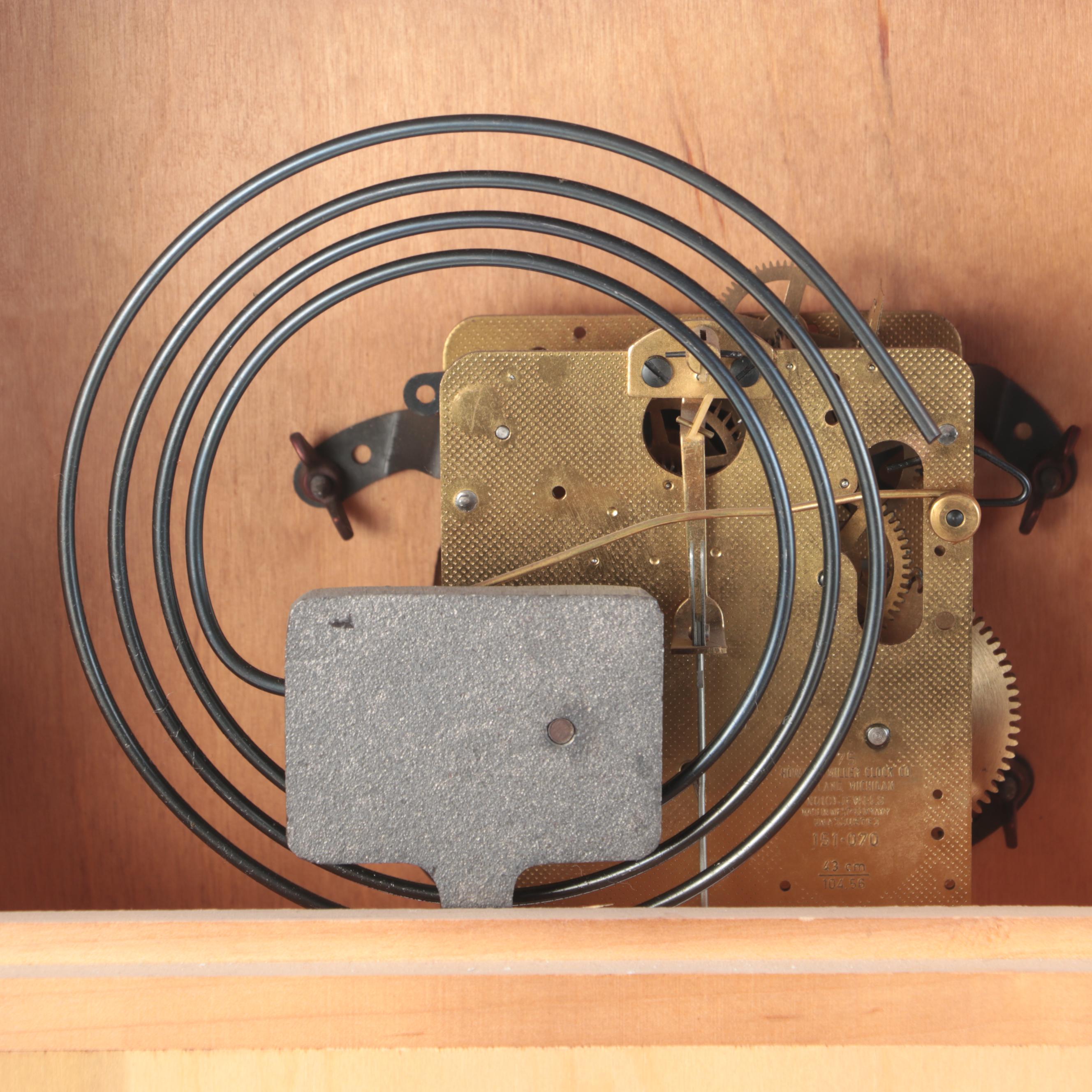 Howard Miller Burlwood and Chrome Regulator Wall Clock EBTH