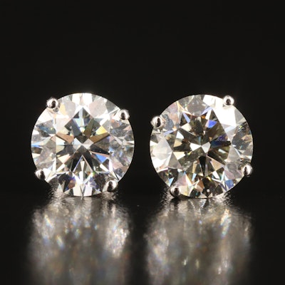 Platinum 6.92 CTW Lab Grown Diamond Stud Earrings
