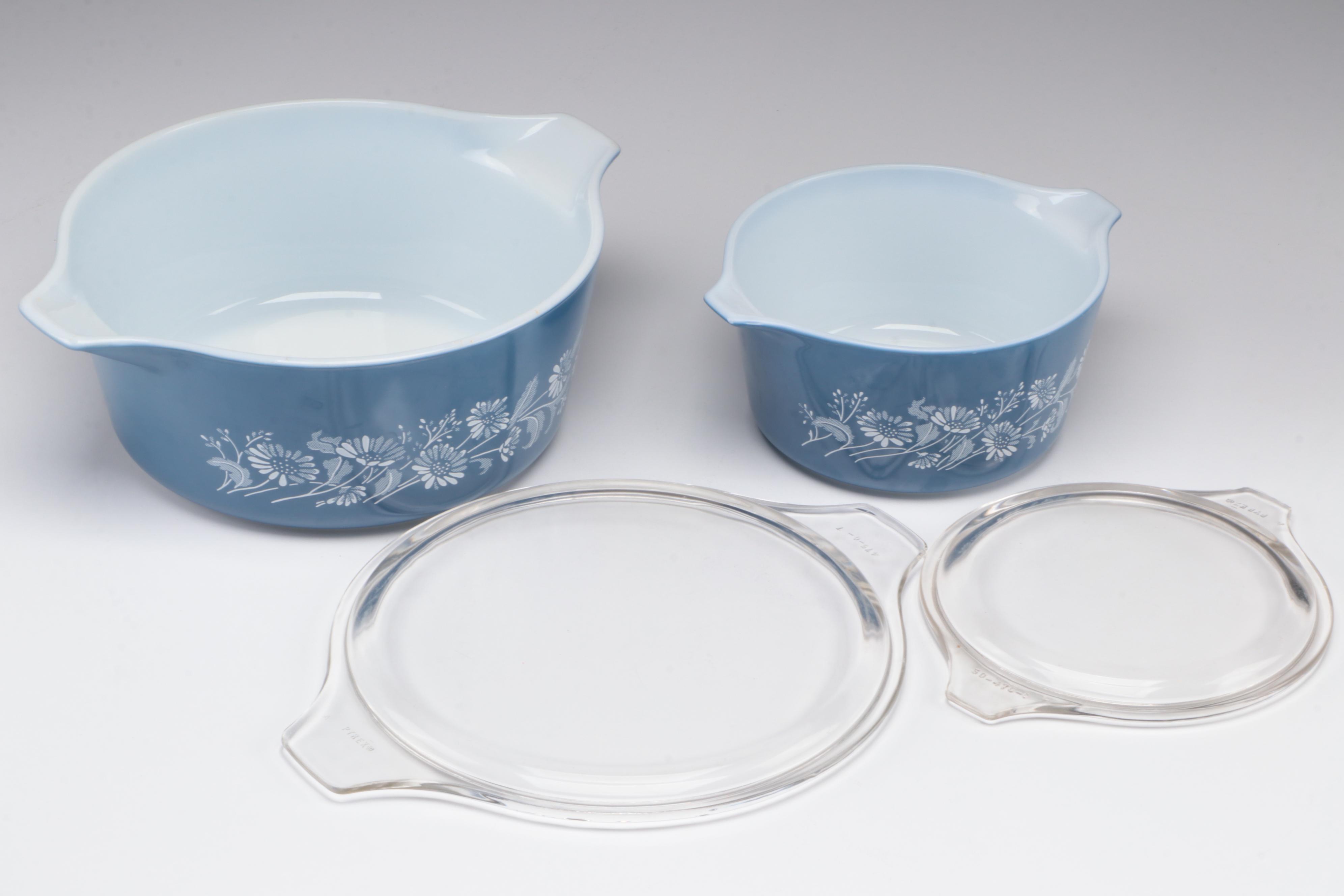 Pyrex "Colonial Mist" Nesting Casserole Set, Late 20th Century EBTH
