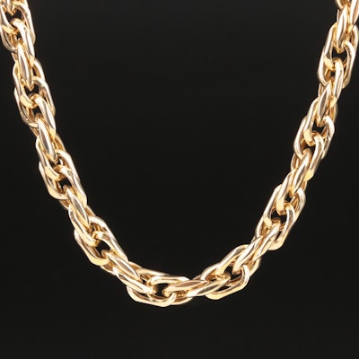 Italian 10K Rope Chain Necklace