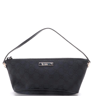 Gucci GG Canvas and Leather Handbag