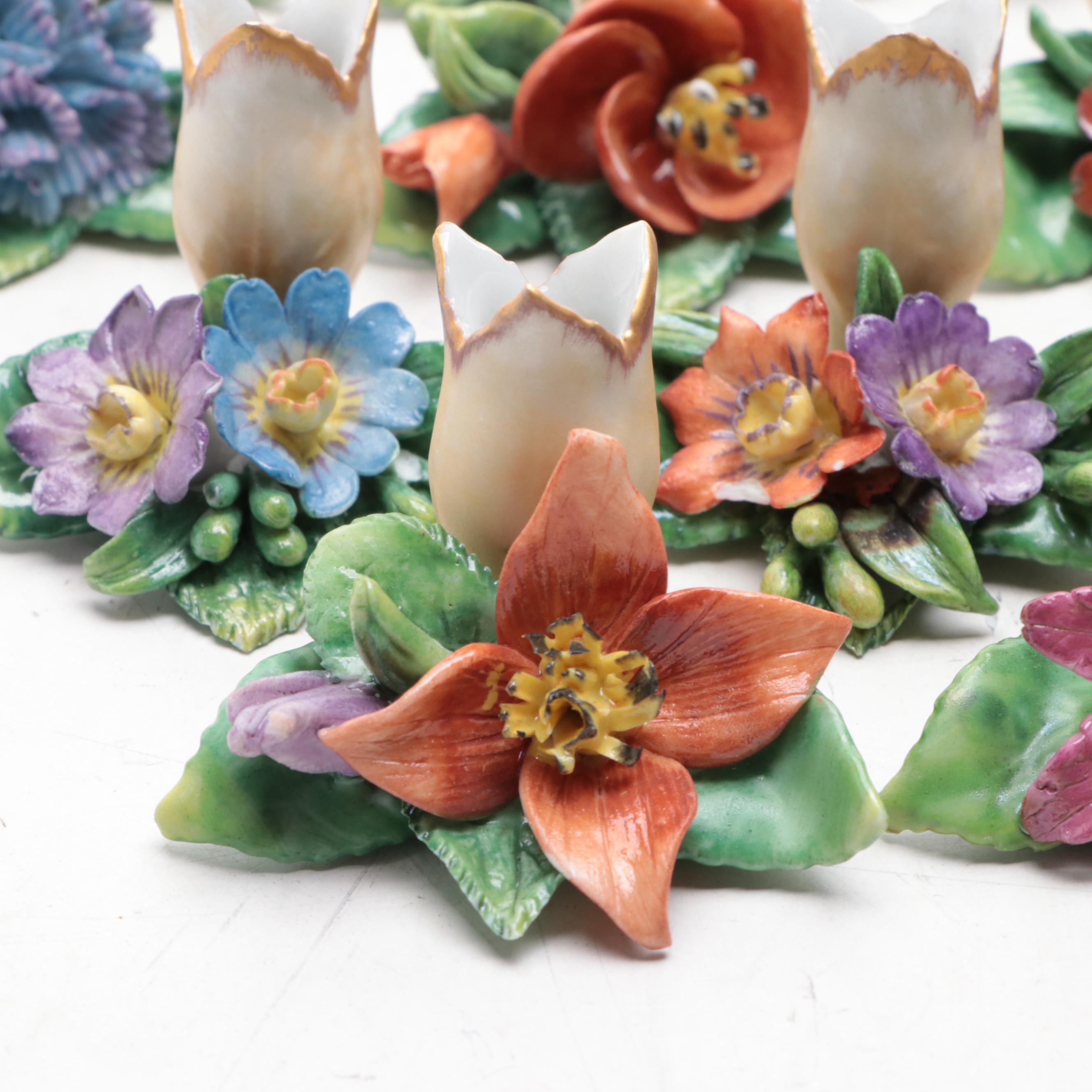 Capodimonte Style Porcelain Candle Holders EBTH