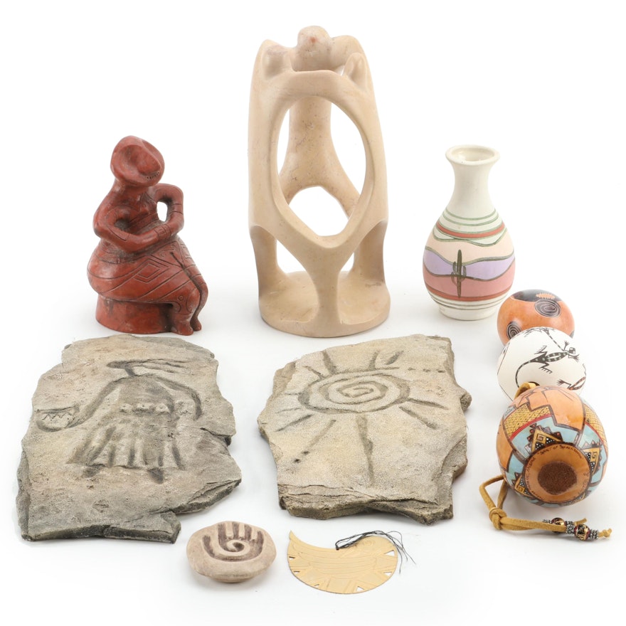 Southwestern Style and African Sculptures, Vases and More