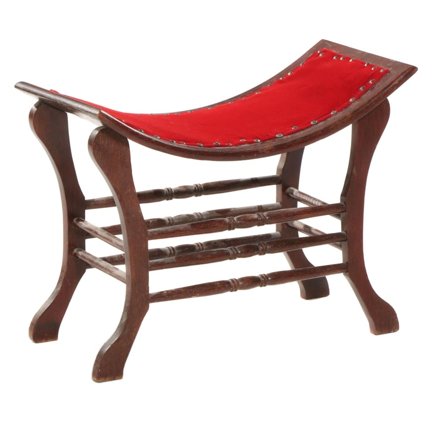 Arts & Crafts Bentwood Low Saddle Stool, Early 20th Century