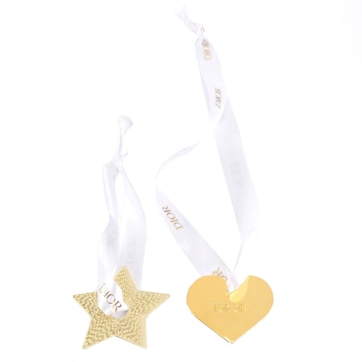 Christian Dior Ornaments with Branded Ribbon