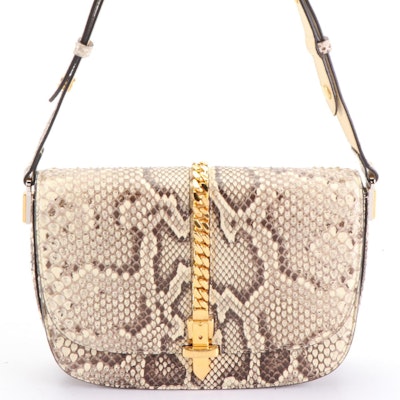Gucci Sylvie 1969 Small Shoulder Bag in Python Skin Leather