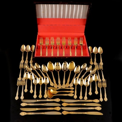 Stanley Roberts "Gold Royalty" Electroplated Stainless Steel Flatware