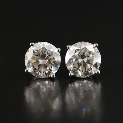 Platinum 1.60 CTW Lab Grown Diamond Stud Earrings