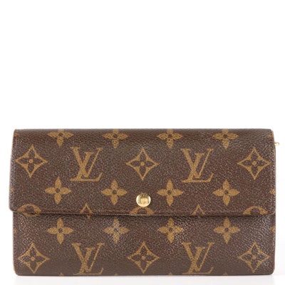 Louis Vuitton Sarah Wallet in Monogram Canvas and Leather