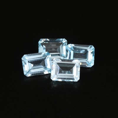 Loose 7.70 CTW Matched Pairs of Swiss Blue Topaz