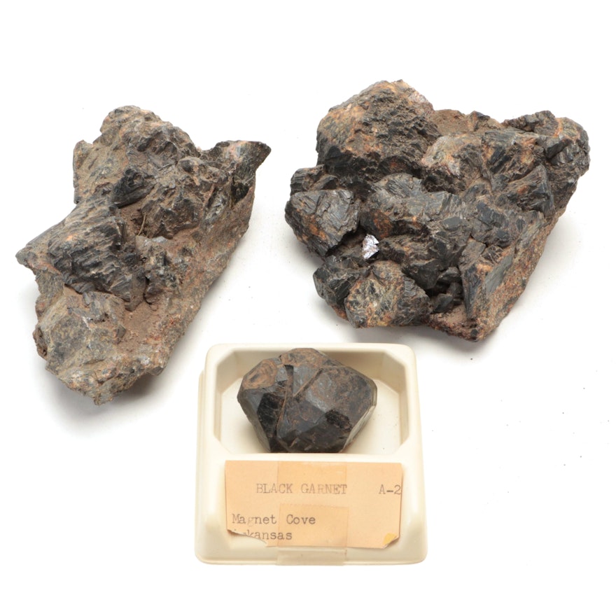 Rough Garnet With Other Raw Specimens