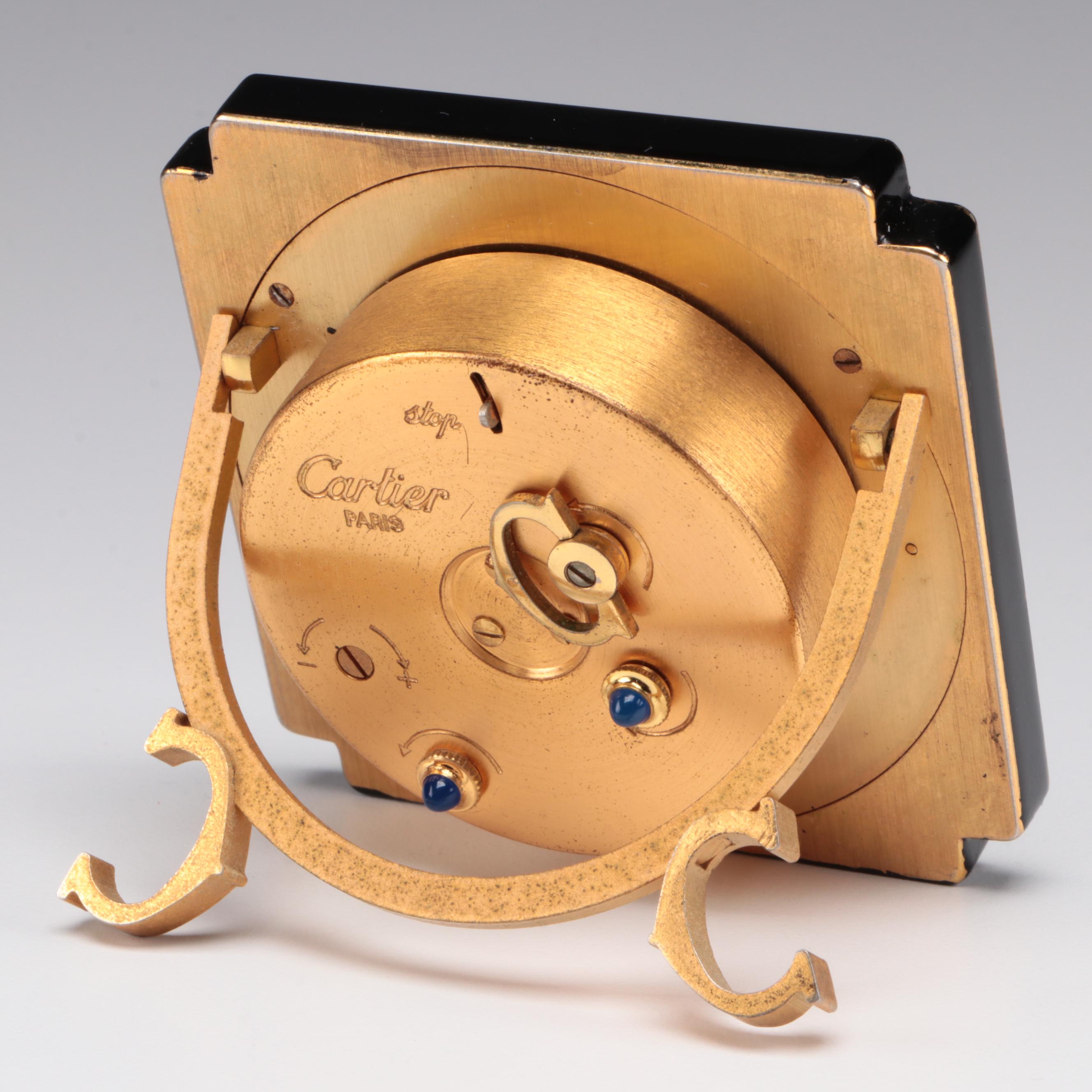 Cartier Travel Alarm Clock with Original Box EBTH