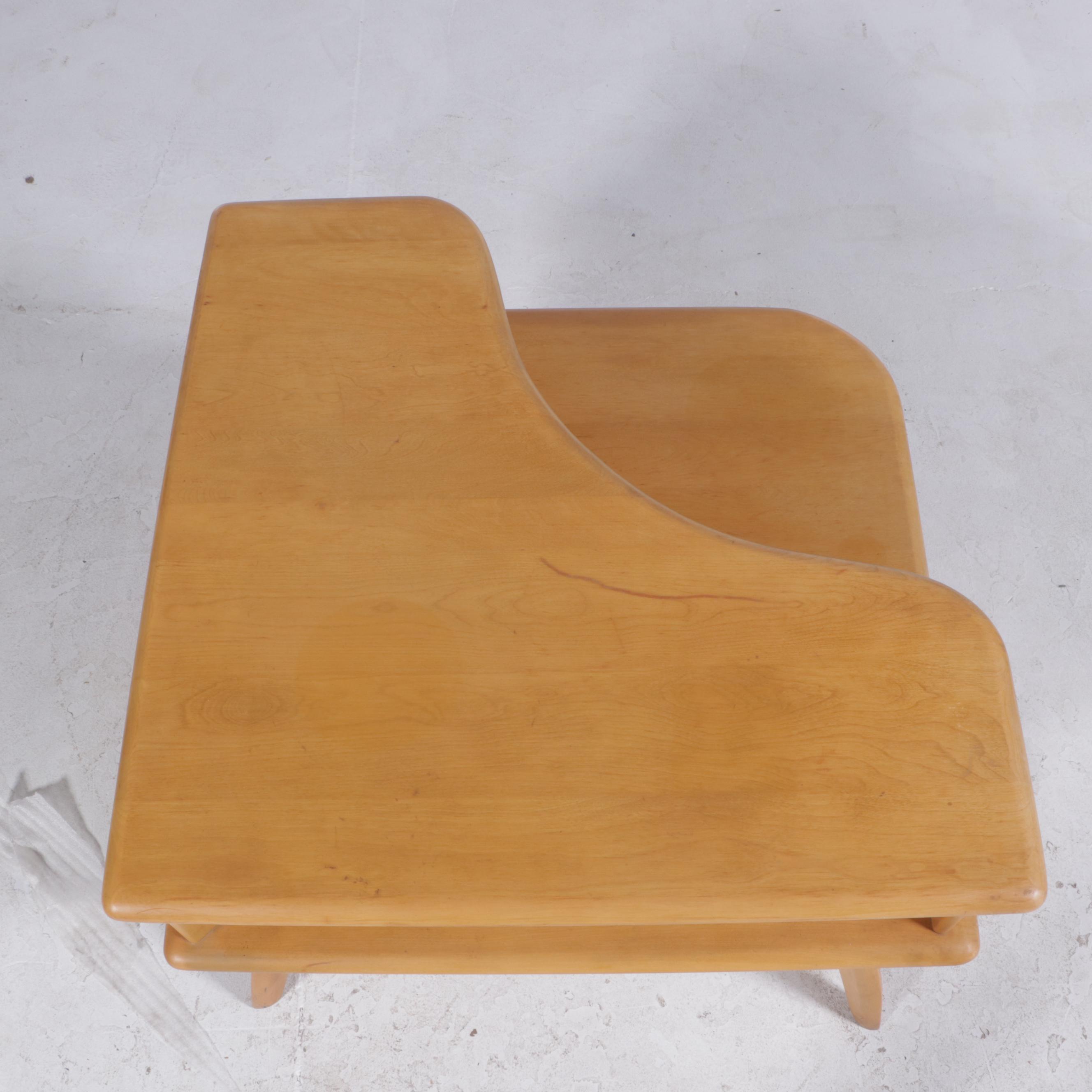 HeywoodWakefield Mid Century Modern TwoTier Corner Table EBTH