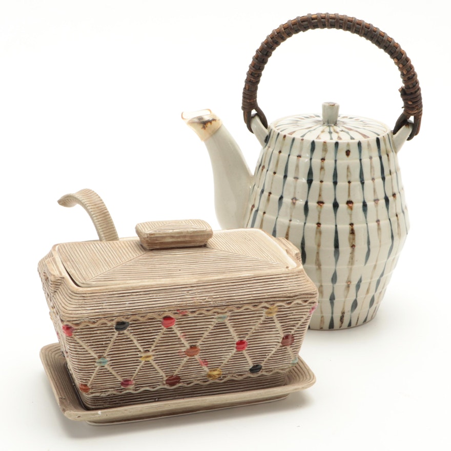 Japanese Ceramic Teapot with Tilso "Fiesta" Ceramic Tureen