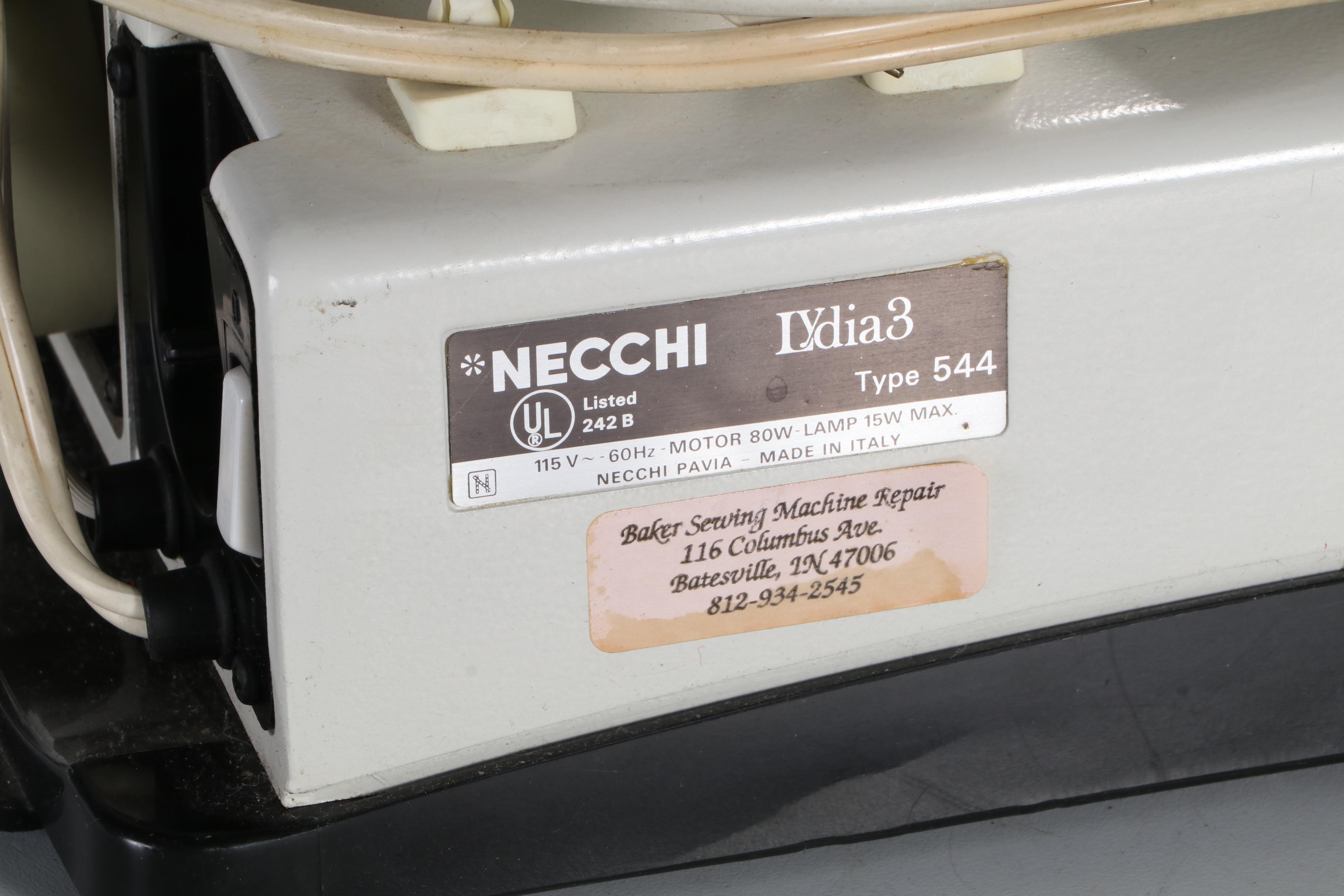 Necchi Lydia 3 Type 544 and Other Electric Sewing Machines EBTH