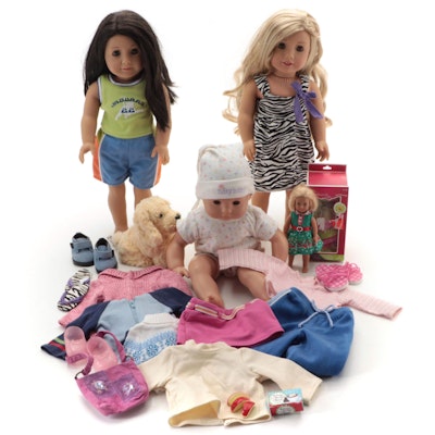 American Girl Dolls with Bitty Baby and Accessories