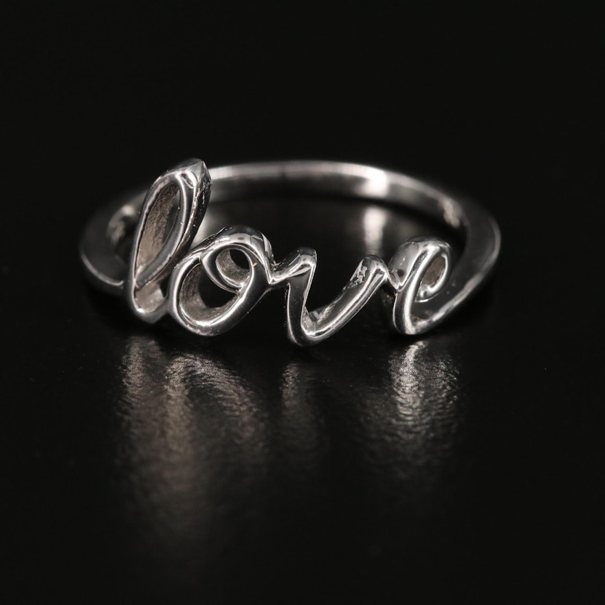 Sterling Love Ring
