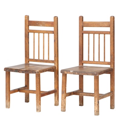 Wooden Spindle Back Doll's Chairs