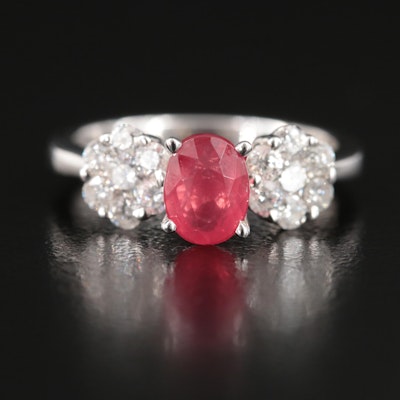 14K Spinel and Diamond Ring