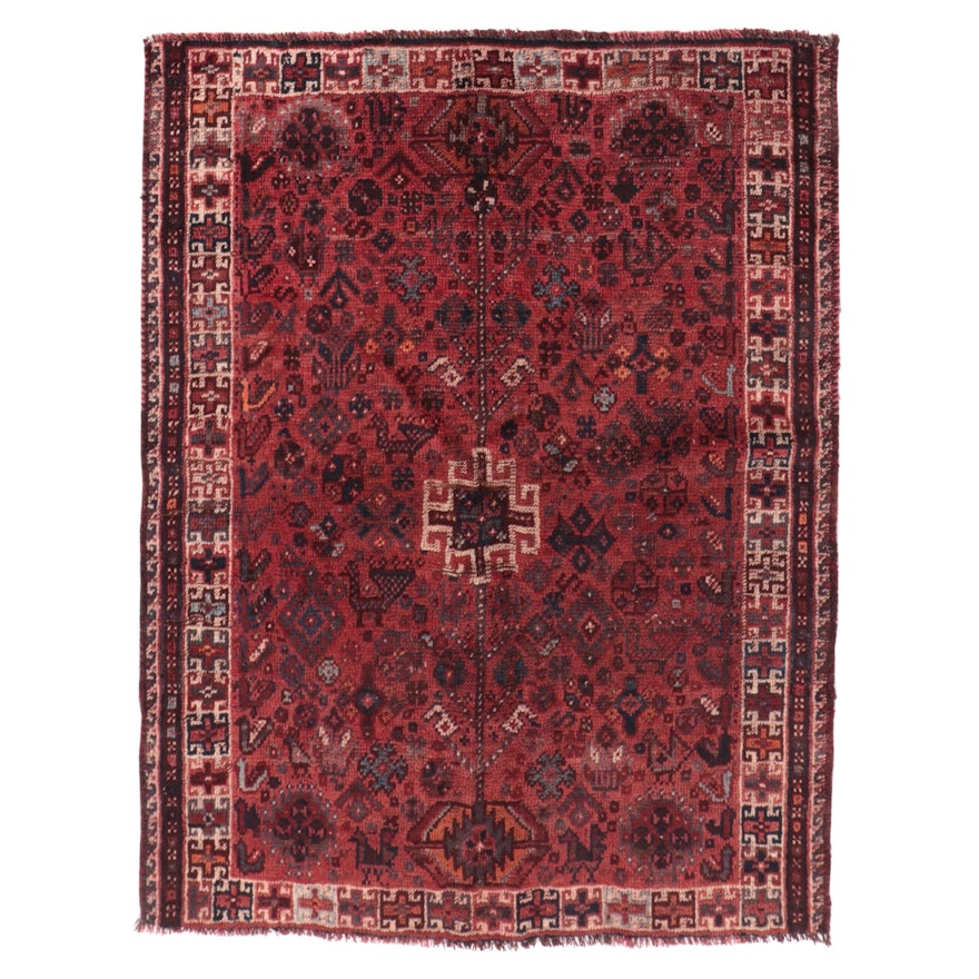 3'11 x 4'11 Hand-Knotted Persian Abadeh Area Rug