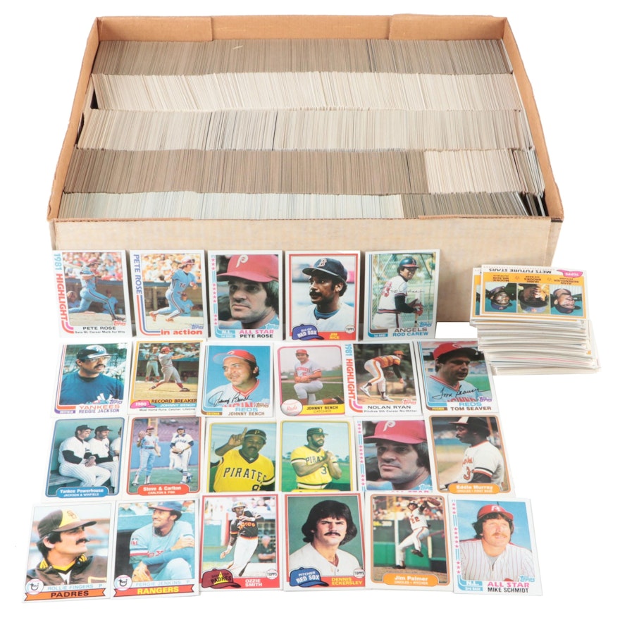 Topps, Fleer, More Baseball Cards with Seaver, Rose, Rookies, HOF, 1970s–1980s