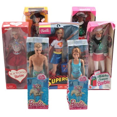 Mattel " Barbie as Supergirl" with Halloween Star" and Other Dolls