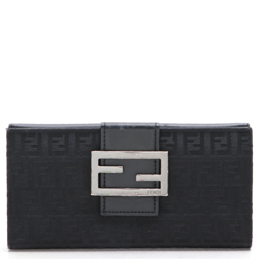 Fendi Zucca Canvas and Leather Wallet