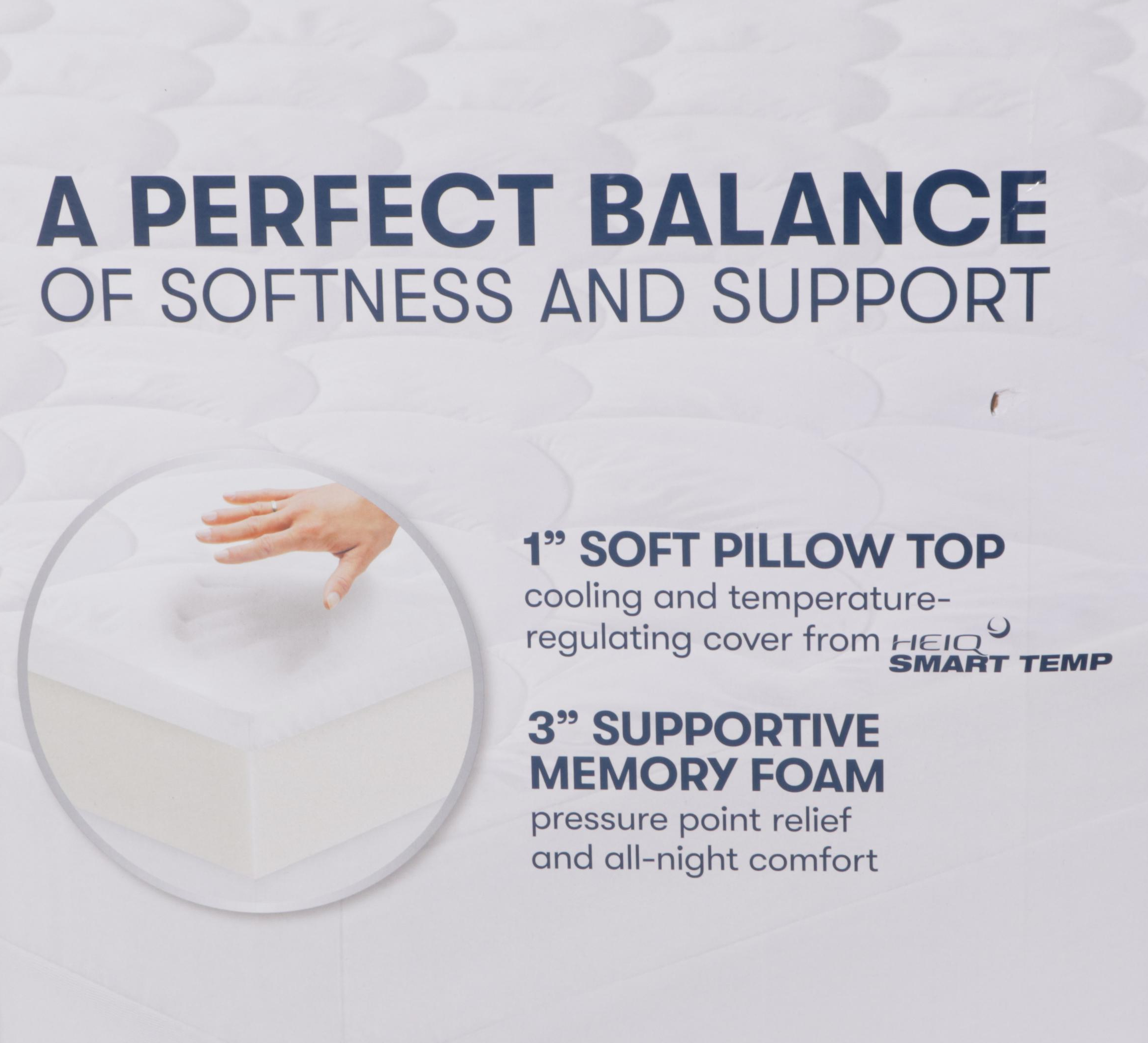Serta PillowTop and Memory Foam 4" Queen Size Mattress Topper EBTH