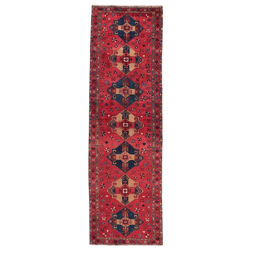3'4 x 11'4 Hand-Knotted Persian Heriz Long Rug