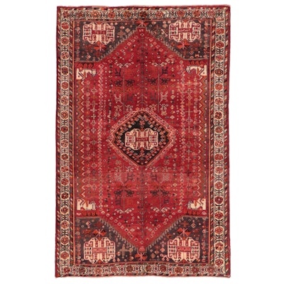 5'2 x 8'1 Hand-Knotted Persian Qashqai Area Rug