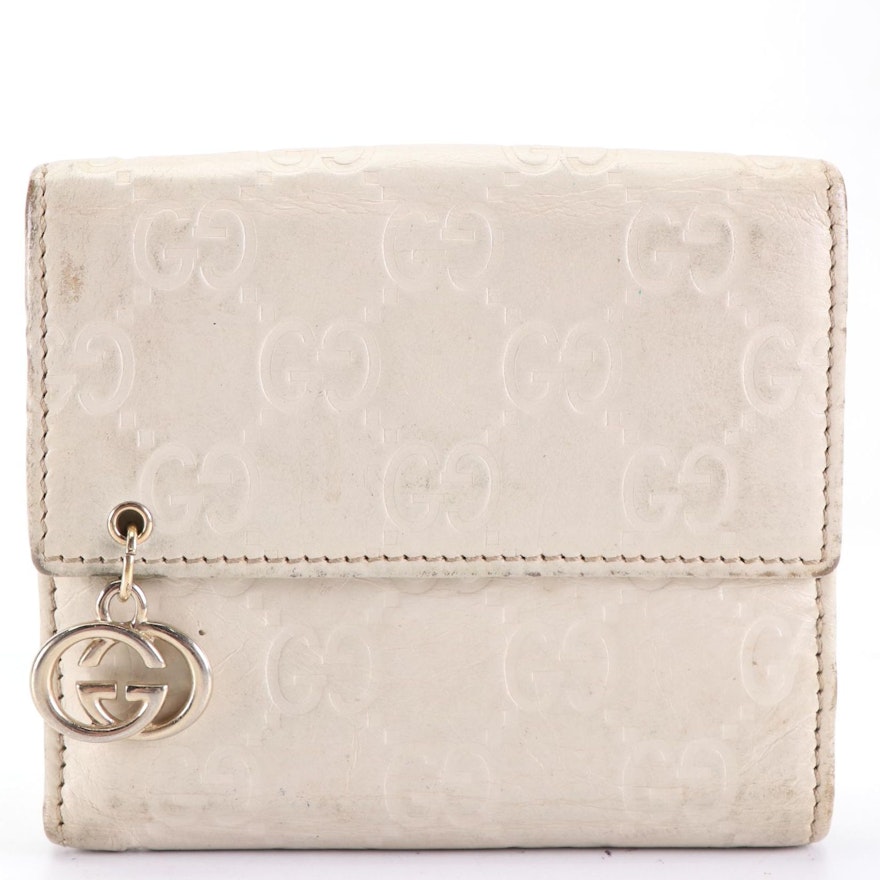 Gucci Compact Wallet in Guccissima Leather with GG Charm
