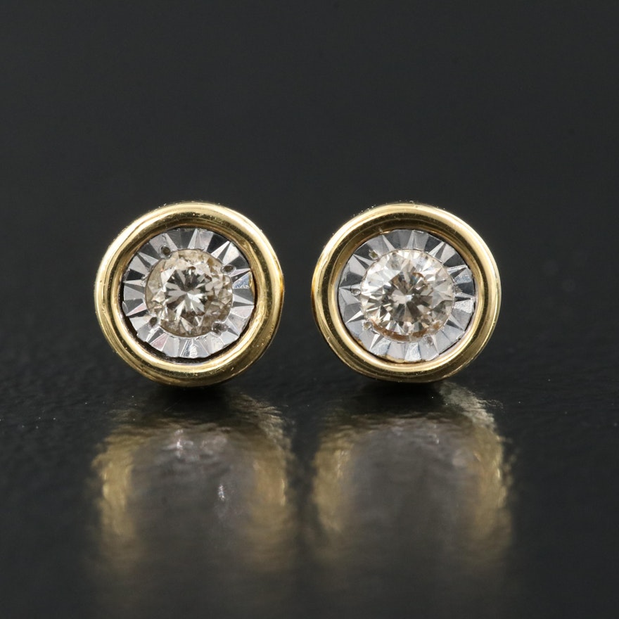 10K 0.11 CTW Diamond Stud Earrings