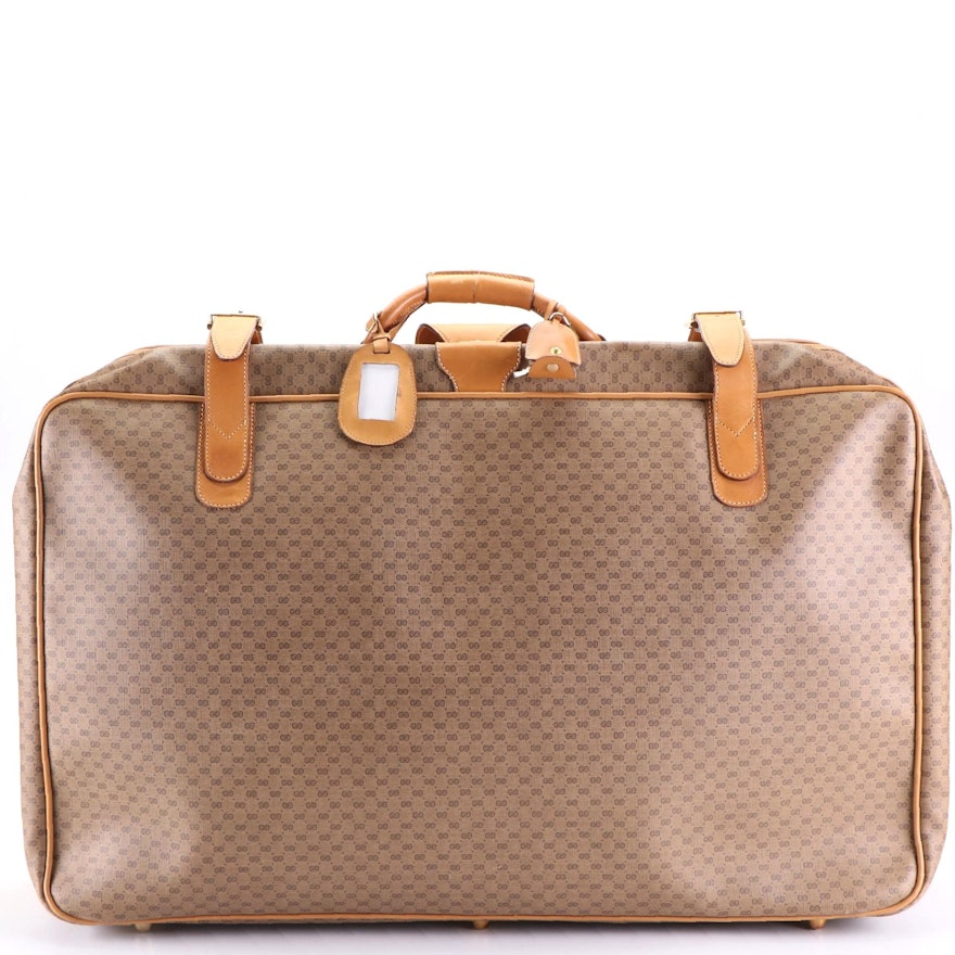Gucci 75cm Soft Suitcase in Micro GG Supreme Canvas and Leather