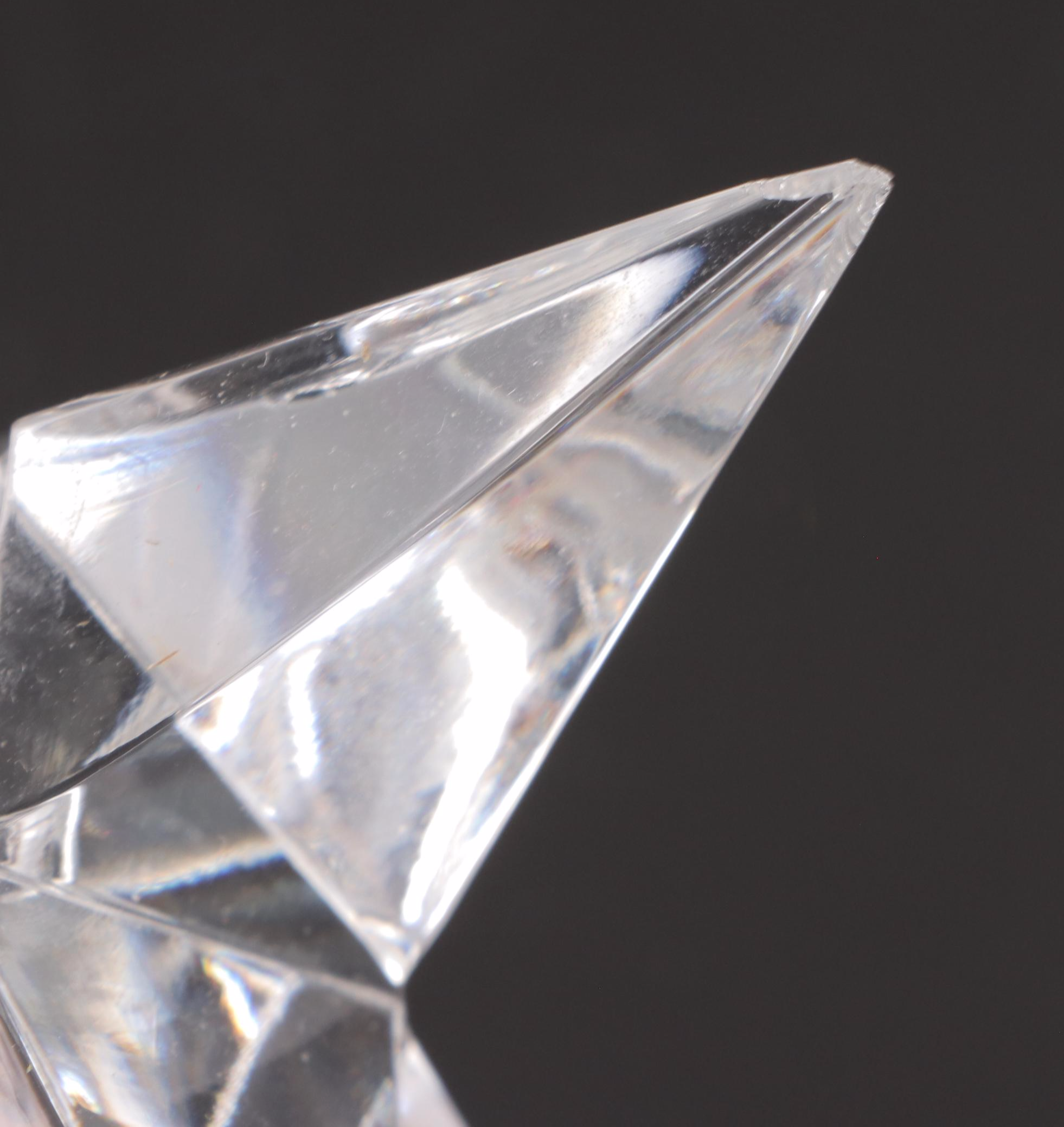 Waterford Crystal Christmas Tree Sculpture with Rosenthal Crystal Stars