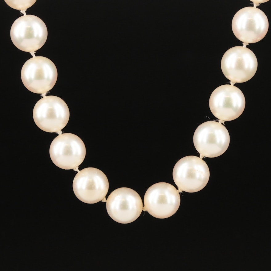 14K Culture Pearl Beaded Necklace