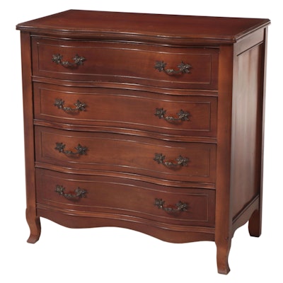 Louis XV Style Cherrywood Finish Chest of Drawers