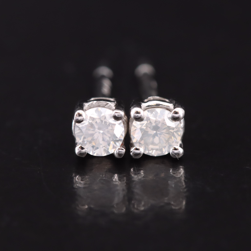 10K 0.20 CTW Diamond Stud Earrings