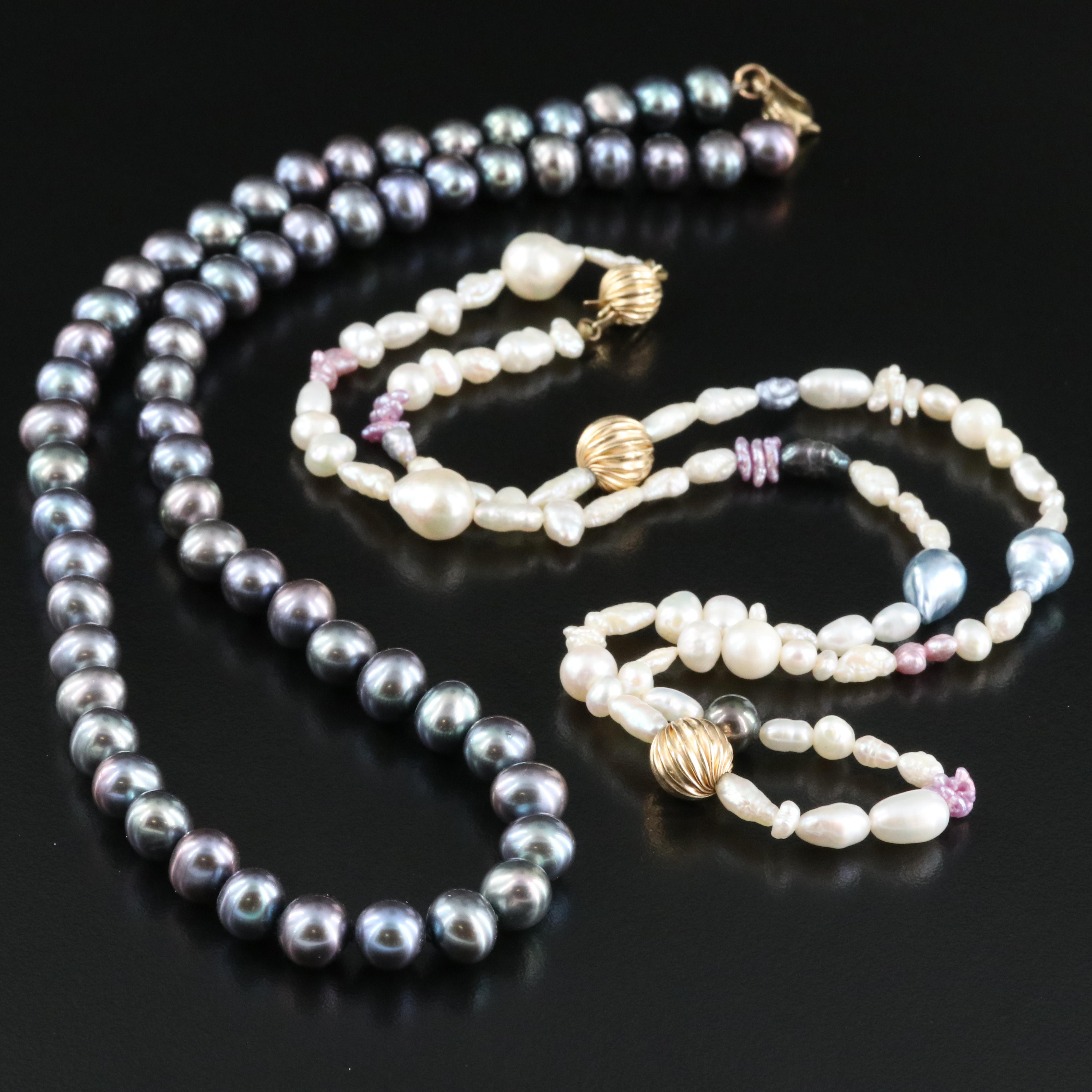 14K Pearl Necklaces EBTH
