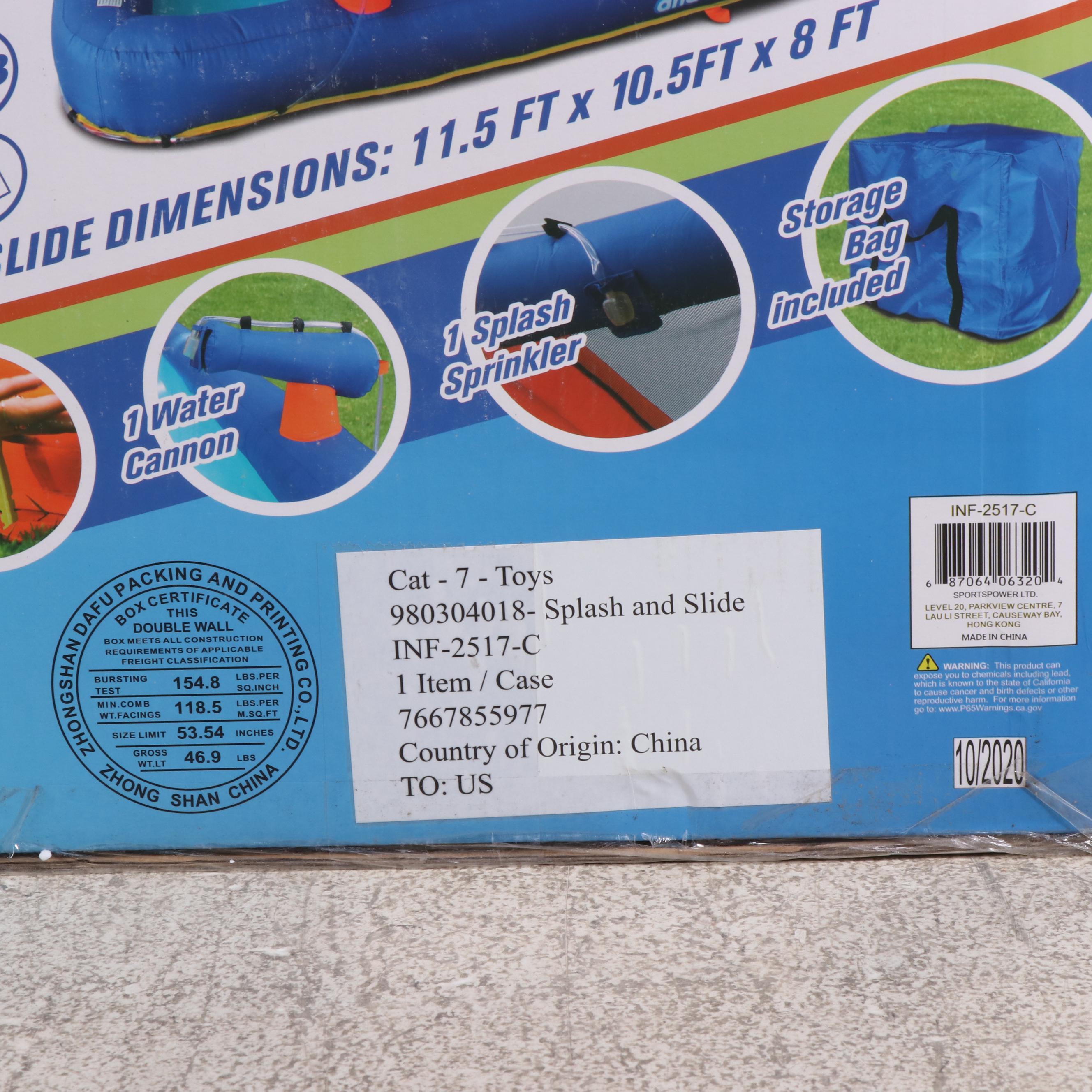 My First Splash and Slide Inflatable Slide EBTH