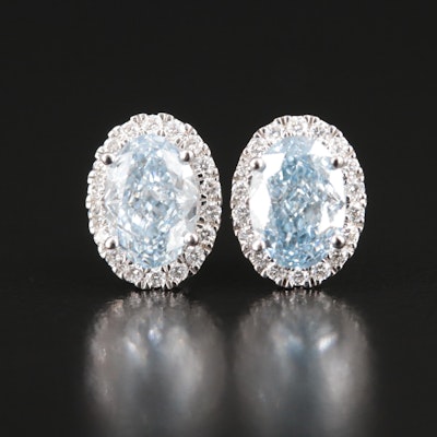 14K 2.98 CTW Lab Grown Diamond Earrings