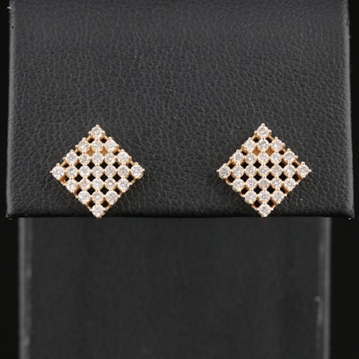 14K 0.57 CTW Diamond Checkerboard Earrings