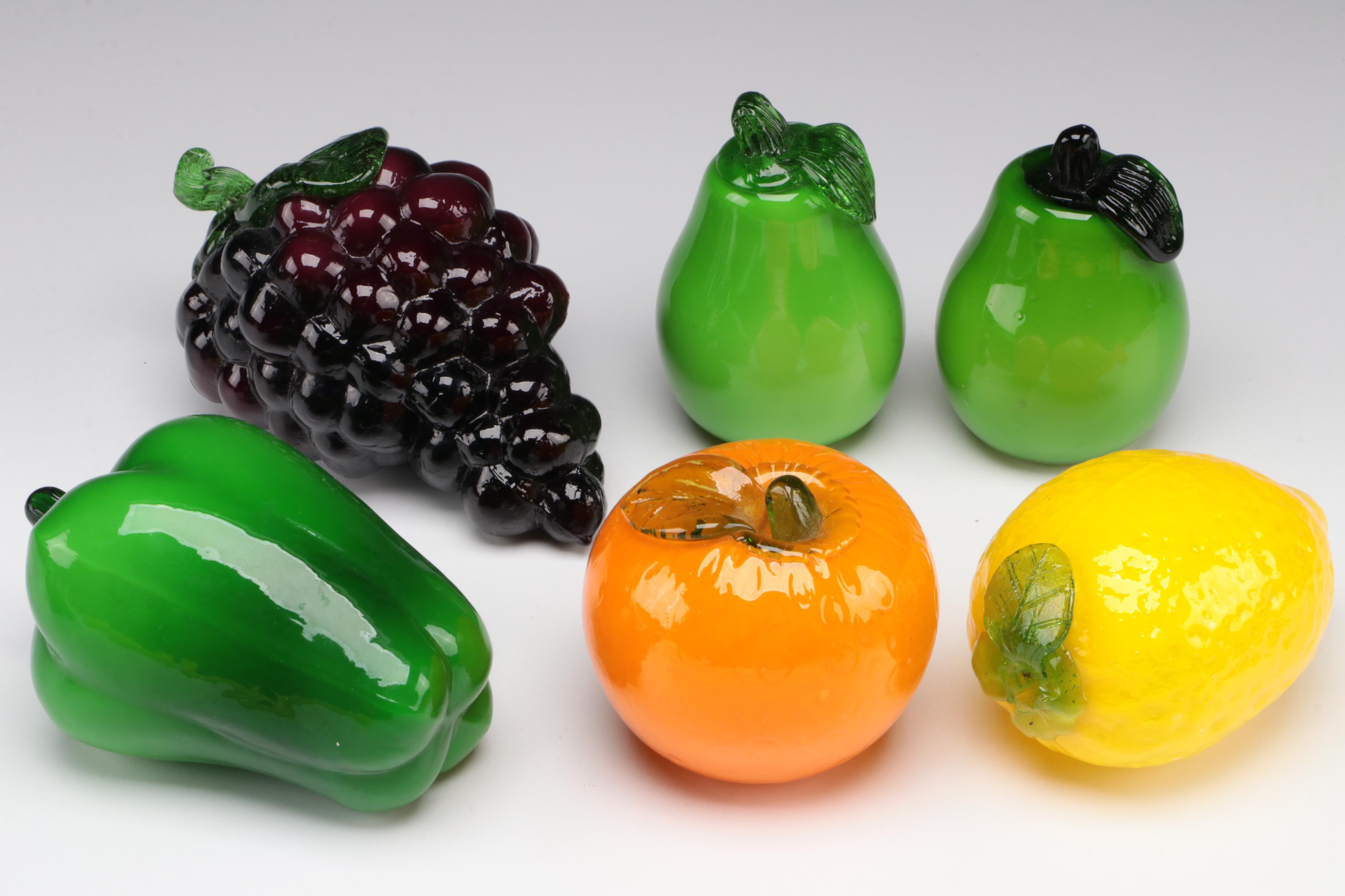 Old Time Pottery and Other Art Glass Fruit and Vegetables EBTH