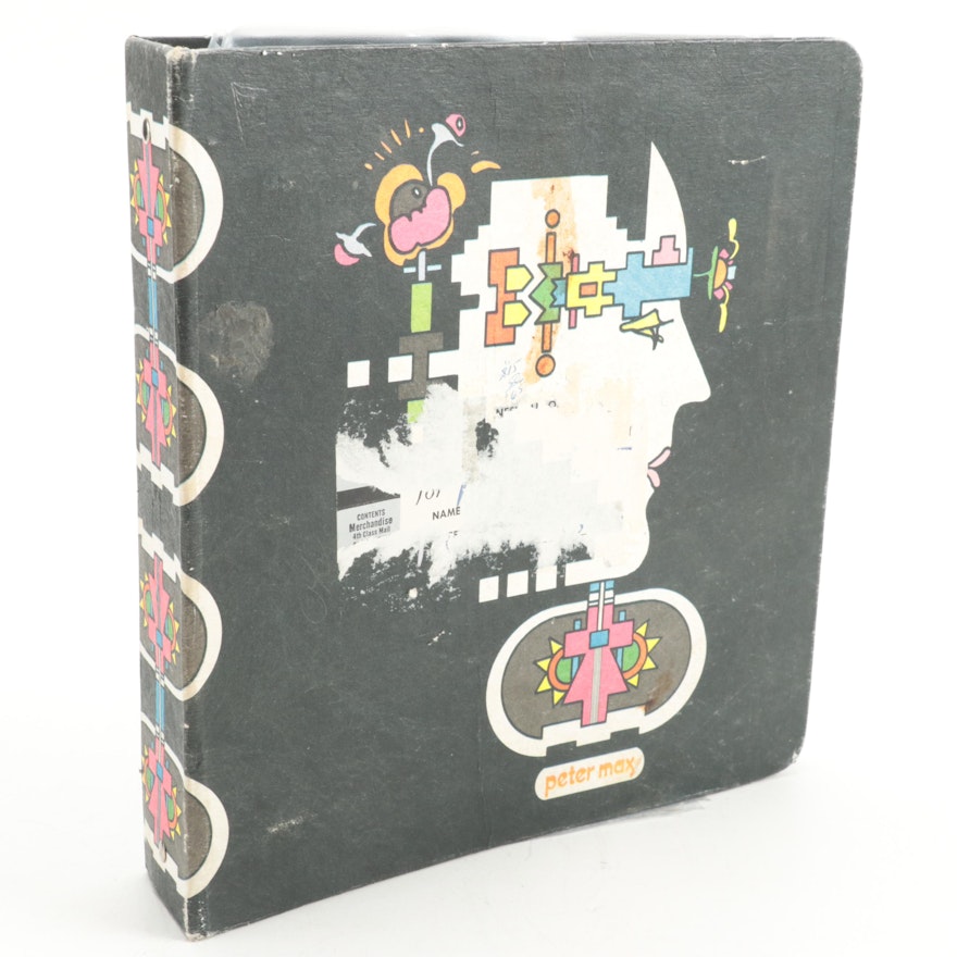 Peter Max Psychedelic Pop-Art School Binder, Mid to Late-20th Century