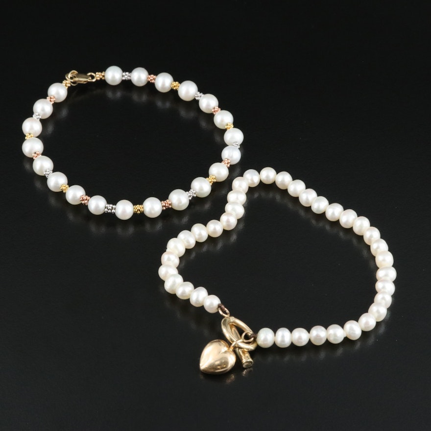 14K Pearl Bracelets