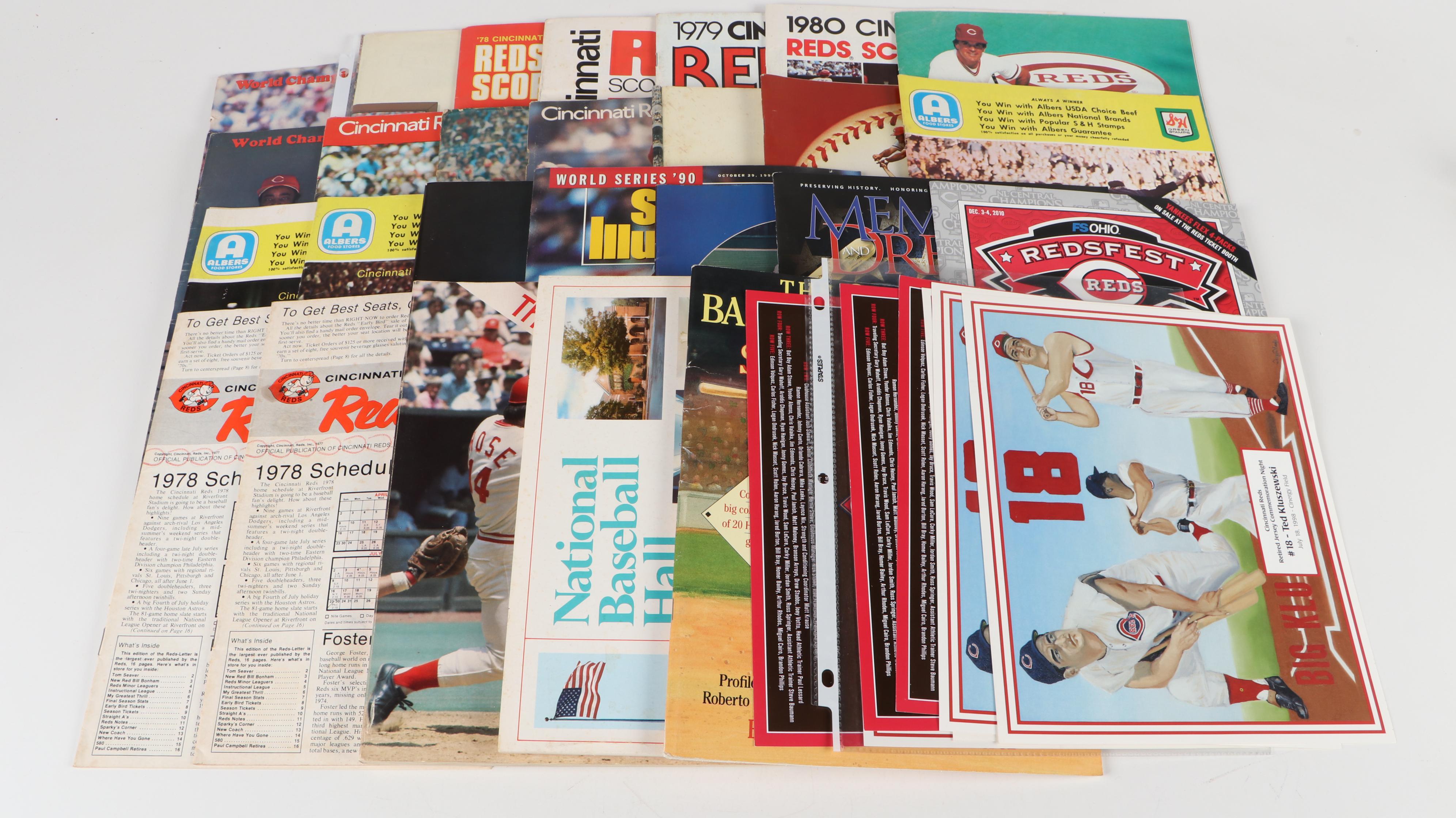 Cincinnati Reds '75 W.S. Pennant, Score Cards, Team Photos, Cards and