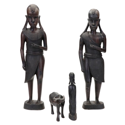 Carved Wood East African Sculptures and Figurines