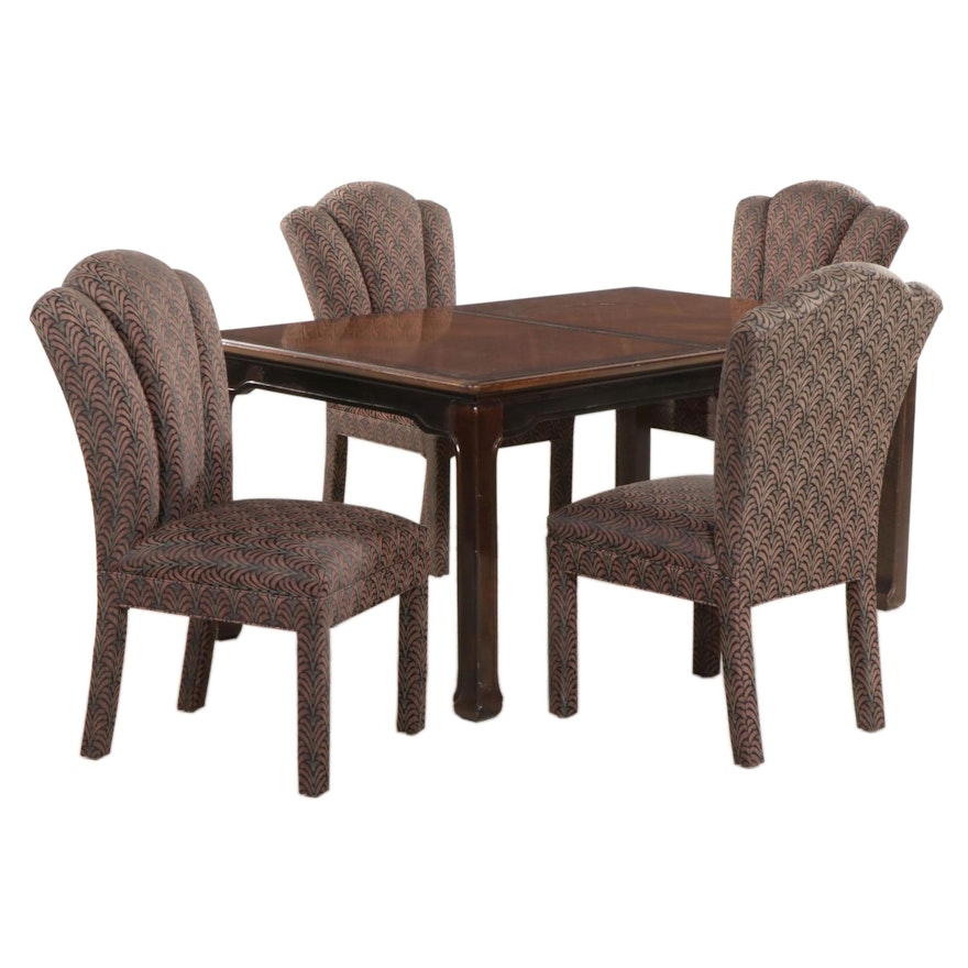 Broyhill Premier Collection "Ming Dynasty" Dining Table with Upholstered Chairs